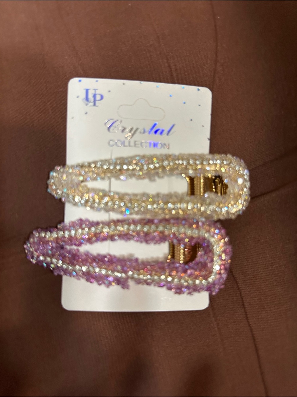 Glitter Hair Clips - Pink & Ivory
